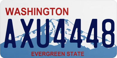 WA license plate AXU4448
