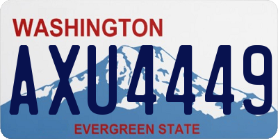 WA license plate AXU4449