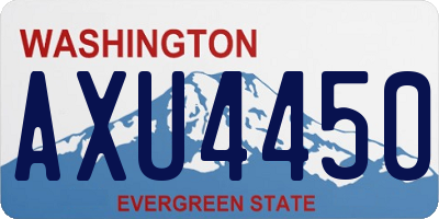 WA license plate AXU4450