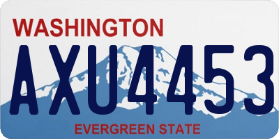 WA license plate AXU4453