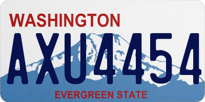 WA license plate AXU4454