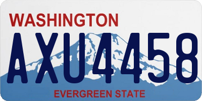 WA license plate AXU4458