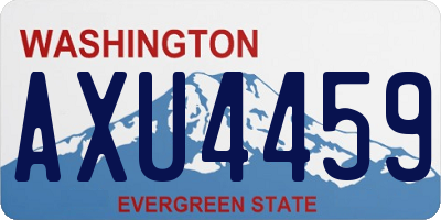 WA license plate AXU4459