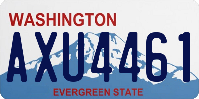 WA license plate AXU4461