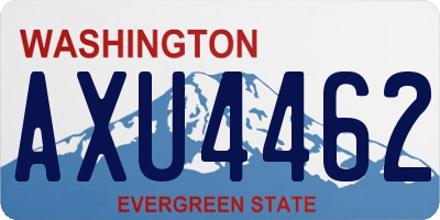 WA license plate AXU4462