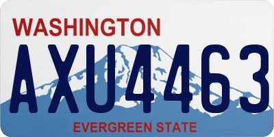 WA license plate AXU4463