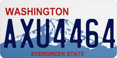 WA license plate AXU4464