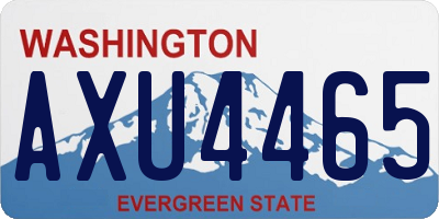 WA license plate AXU4465