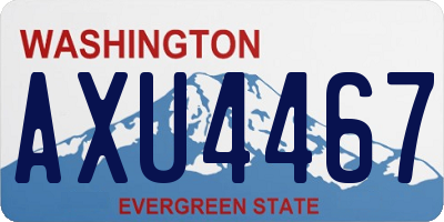 WA license plate AXU4467