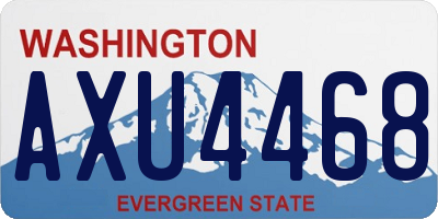 WA license plate AXU4468