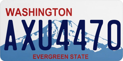 WA license plate AXU4470