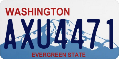 WA license plate AXU4471