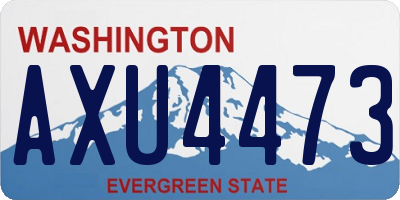 WA license plate AXU4473