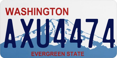 WA license plate AXU4474