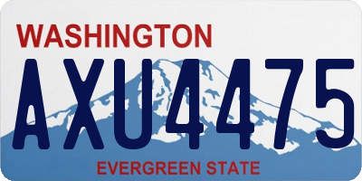 WA license plate AXU4475