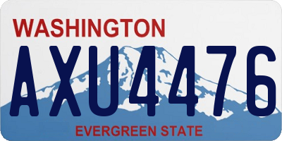 WA license plate AXU4476