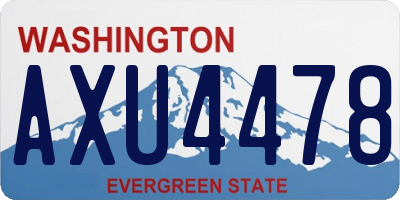 WA license plate AXU4478