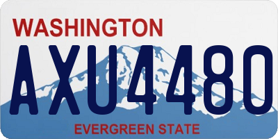 WA license plate AXU4480