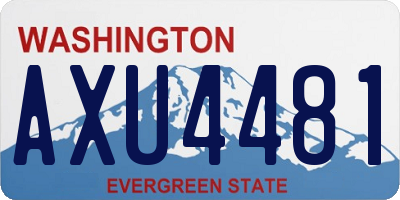 WA license plate AXU4481