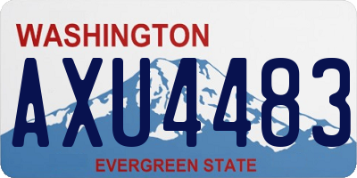 WA license plate AXU4483