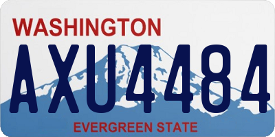 WA license plate AXU4484