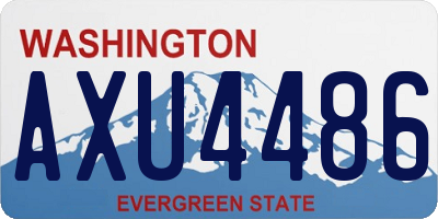 WA license plate AXU4486