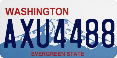 WA license plate AXU4488