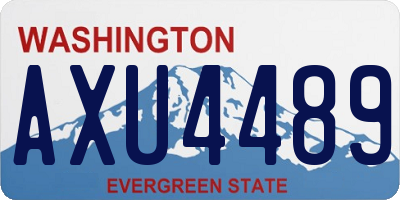 WA license plate AXU4489