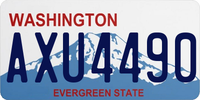 WA license plate AXU4490