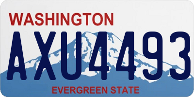 WA license plate AXU4493