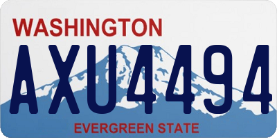 WA license plate AXU4494