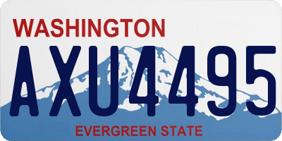 WA license plate AXU4495