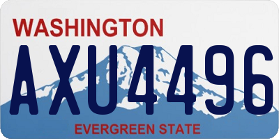 WA license plate AXU4496