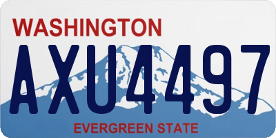 WA license plate AXU4497