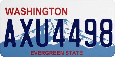 WA license plate AXU4498