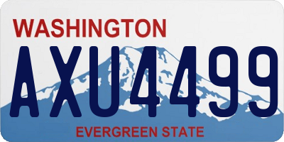 WA license plate AXU4499