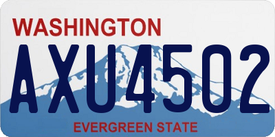 WA license plate AXU4502