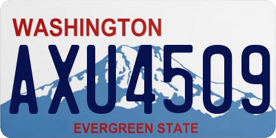 WA license plate AXU4509
