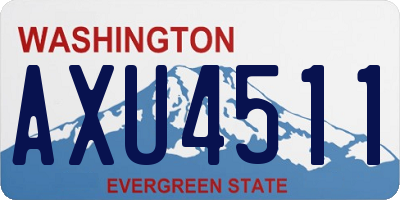 WA license plate AXU4511
