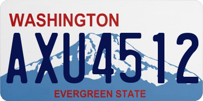 WA license plate AXU4512