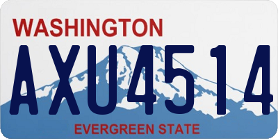 WA license plate AXU4514