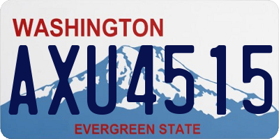 WA license plate AXU4515
