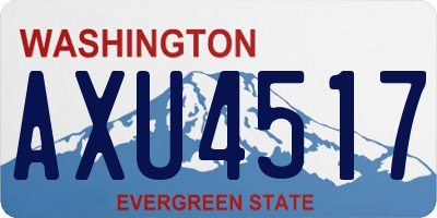 WA license plate AXU4517