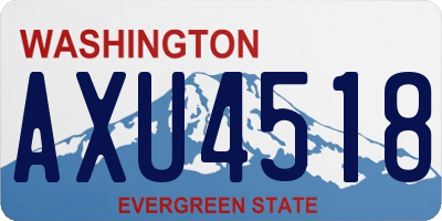 WA license plate AXU4518