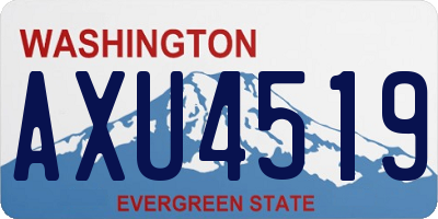 WA license plate AXU4519