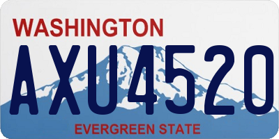 WA license plate AXU4520