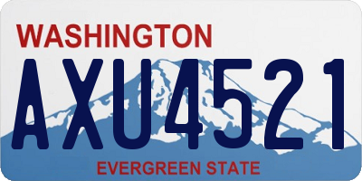 WA license plate AXU4521