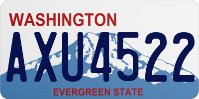 WA license plate AXU4522
