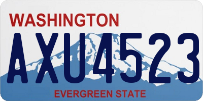 WA license plate AXU4523