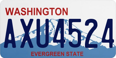 WA license plate AXU4524